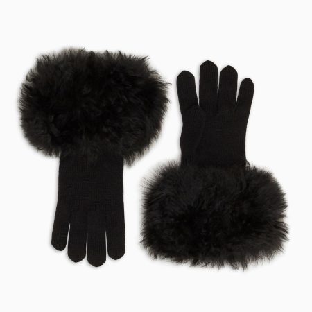 Black Damen Strickhandschuhe Aus Kaschmir Hüte Und Handschuhe