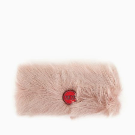 Damen Pink Giorgio Armani Neve Stirnband Aus Schaffell Hüte Und Handschuhe