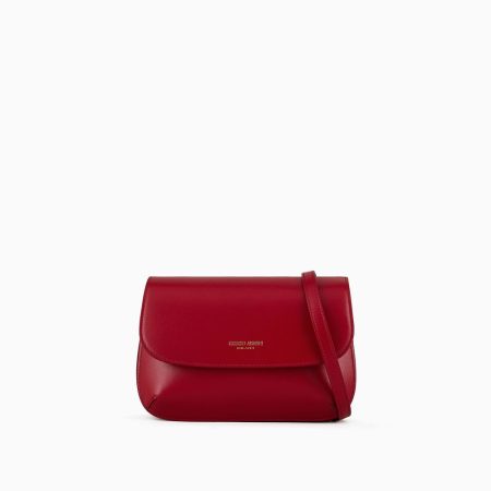 Red La Prima Minitasche Aus Strukturiertem Leder Schultertaschen Damen